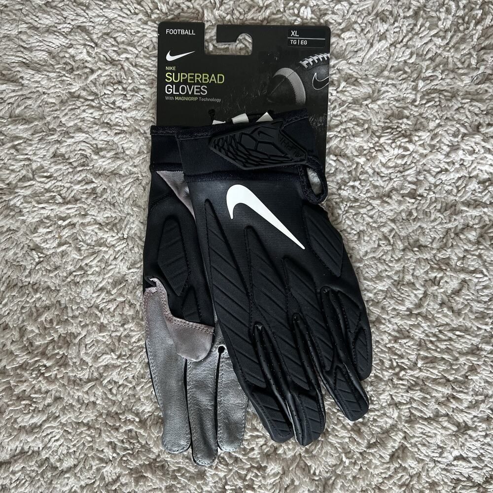 Nike Superbad Football Gloves Mens Size XL NFL Black CJ9783 Magnigrip Tech NEW